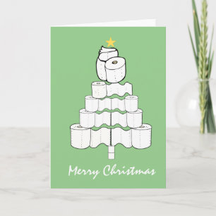 Weihnachtsbaum-Feiertage Toilettenpapier Karte