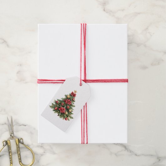 Weihnachtsbaum-Feiertage XMas Geschenkanhänger (Mit Garn)