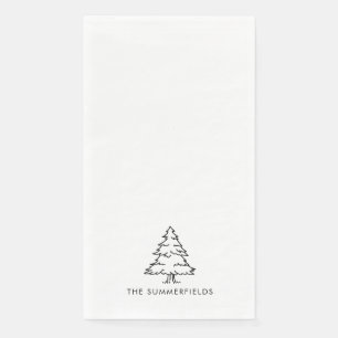 Weihnachtsbaum-Feiertags-Familienessen Serviette