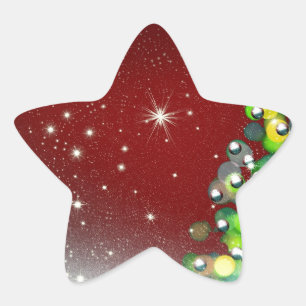 Weihnachtsbaum-Feiertags-FriedensLiebe-Schicksal Stern-Aufkleber