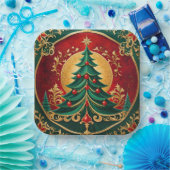 Weihnachtsbaum-Feiertags-Papierplatte Pappteller (Party)