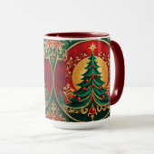 Weihnachtsbaum-Feiertags-Tasse Tasse (VorderseiteRechts)