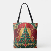 Weihnachtsbaum-Feiertags-Tragetasche Tasche (Rückseite)