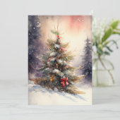 Weihnachtsbaum Feiertagskarte (Stehend Vorderseite)