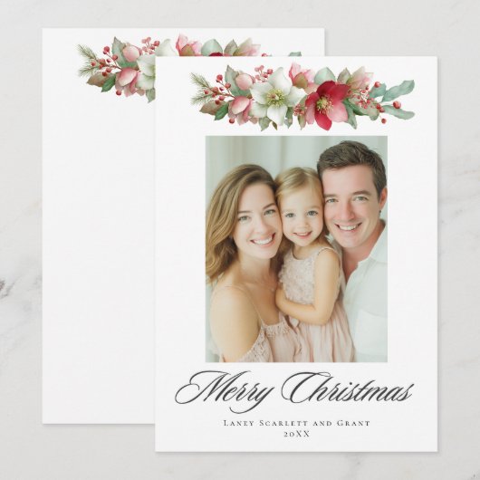 Weihnachtsbaum Feiertagskarte (Vorne/Hinten)