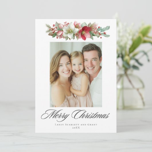 Weihnachtsbaum Feiertagskarte (Stehend Vorderseite)