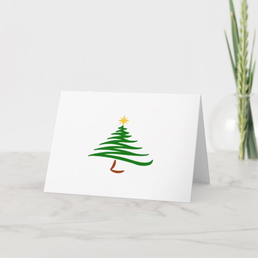 Weihnachtsbaum Feiertagskarte (Vorderseite)