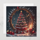 Weihnachtsbaum Feiertagskarte (Vorne/Hinten)