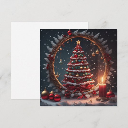 Weihnachtsbaum Feiertagskarte (Vorne/Hinten)