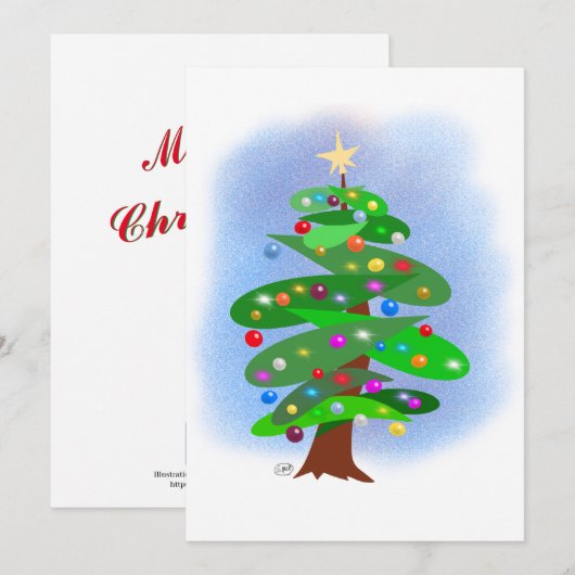 Weihnachtsbaum Feiertagskarte (Vorne/Hinten)