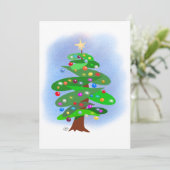 Weihnachtsbaum Feiertagskarte (Stehend Vorderseite)