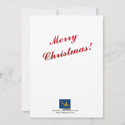 Weihnachtsbaum Feiertagskarte (Rückseite)