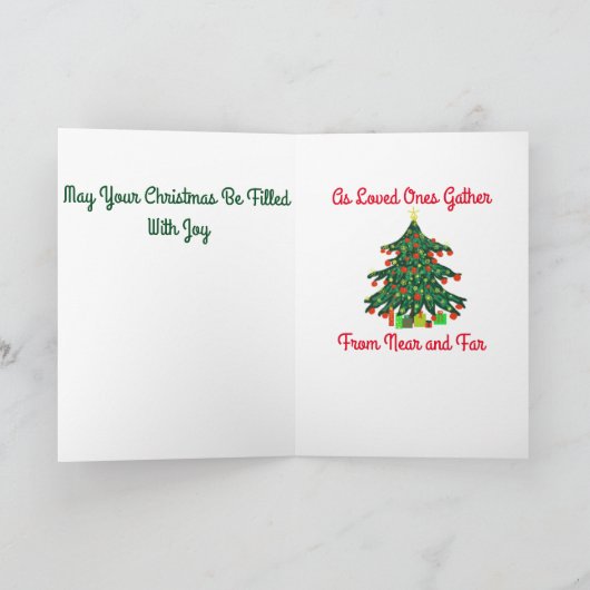 Weihnachtsbaum Feiertagskarte (Innenseite)