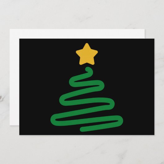 Weihnachtsbaum Feiertagskarte (Vorne/Hinten)