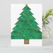 Weihnachtsbaum Feiertagskarte (Stehend Vorderseite)