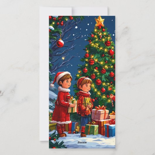 Weihnachtsbaum Feiertagskarte (Rückseite)