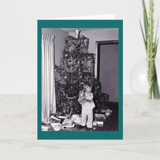 Weihnachtsbaum Feiertagskarte (Vorderseite)