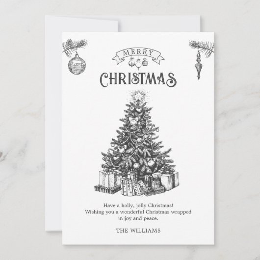 Weihnachtsbaum Feiertagskarte (Vorderseite)