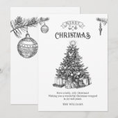 Weihnachtsbaum Feiertagskarte (Vorne/Hinten)