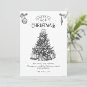 Weihnachtsbaum Feiertagskarte (Stehend Vorderseite)