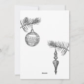 Weihnachtsbaum Feiertagskarte (Rückseite)