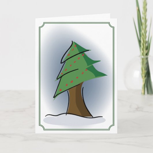 Weihnachtsbaum Feiertagskarte (Vorderseite)