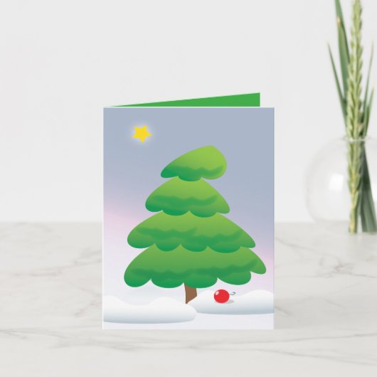 Weihnachtsbaum Feiertagskarte (Vorderseite)
