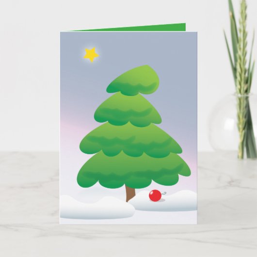 Weihnachtsbaum Feiertagskarte (Vorderseite)