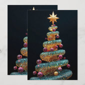 Weihnachtsbaum Feiertagskarte (Vorne/Hinten)