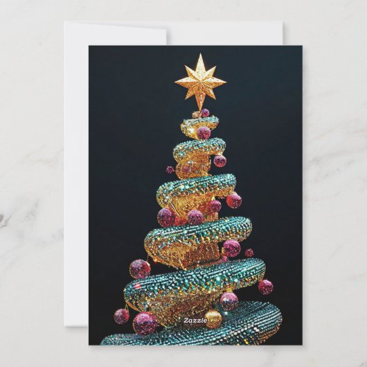 Weihnachtsbaum Feiertagskarte (Rückseite)