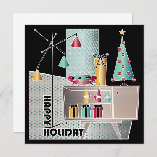 Weihnachtsbaum Feiertagskarte (Vorne/Hinten)