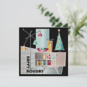 Weihnachtsbaum Feiertagskarte (Stehend Vorderseite)