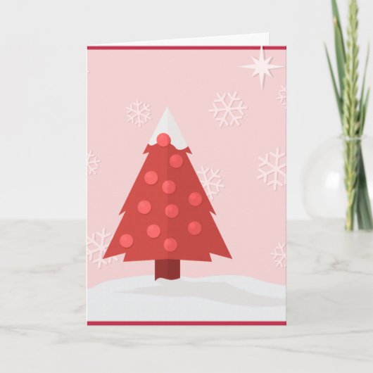 Weihnachtsbaum Feiertagskarte (Vorderseite)
