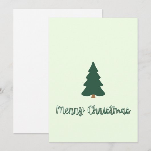 Weihnachtsbaum Feiertagskarte (Vorne/Hinten)