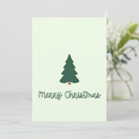 Weihnachtsbaum Feiertagskarte (Stehend Vorderseite)