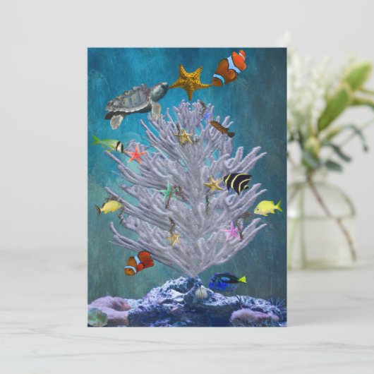 Weihnachtsbaum Feiertagskarte (Stehend Vorderseite)