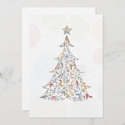 Weihnachtsbaum Feiertagskarte (Vorne/Hinten)