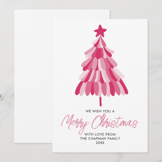 Weihnachtsbaum Feiertagskarte (Vorne/Hinten)