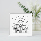 Weihnachtsbaum Feiertagskarte (Stehend Vorderseite)