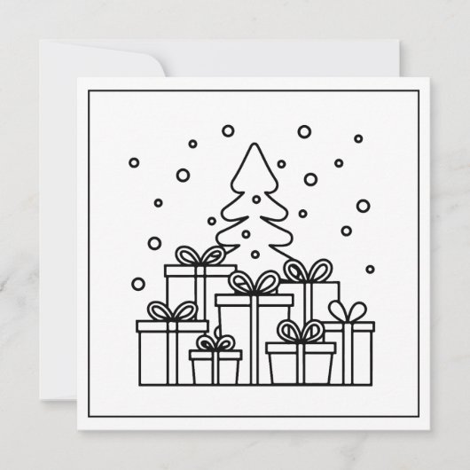 Weihnachtsbaum Feiertagskarte (Vorderseite)