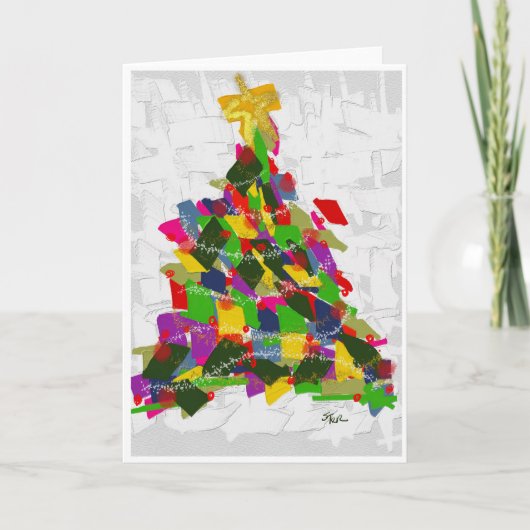 Weihnachtsbaum feiertagskarte (Vorderseite)