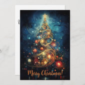 Weihnachtsbaum Feiertagskarte (Vorne/Hinten)