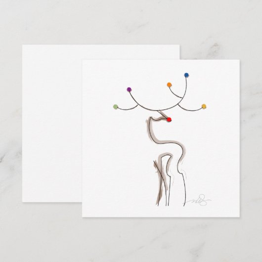 Weihnachtsbaum Feiertagskarte (Vorne/Hinten)