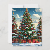 Weihnachtsbaum Feiertagskarte (Rückseite)