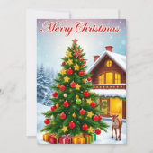 Weihnachtsbaum Feiertagskarte (Vorderseite)