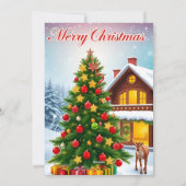 Weihnachtsbaum Feiertagskarte (Rückseite)