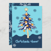 Weihnachtsbaum Feiertagskarte (Vorne/Hinten)