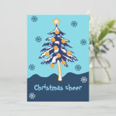 Weihnachtsbaum Feiertagskarte (Stehend Vorderseite)