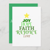 Weihnachtsbaum Feiertagskarte (Vorne/Hinten)