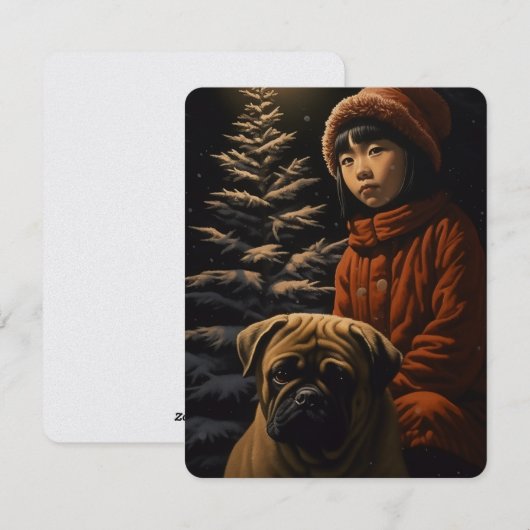 Weihnachtsbaum Feiertagskarte (Vorne/Hinten)